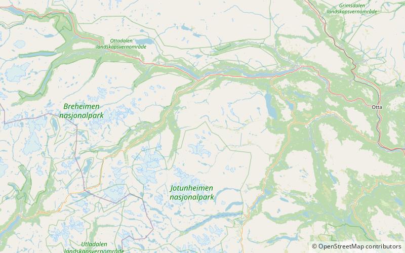 finnshalspiggen parque nacional jotunheimen location map