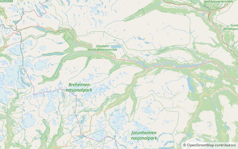 lendfjellet parque nacional de breheimen location map