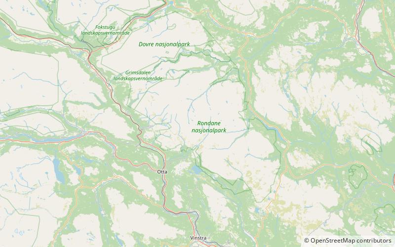 steet rondane nationalpark location map