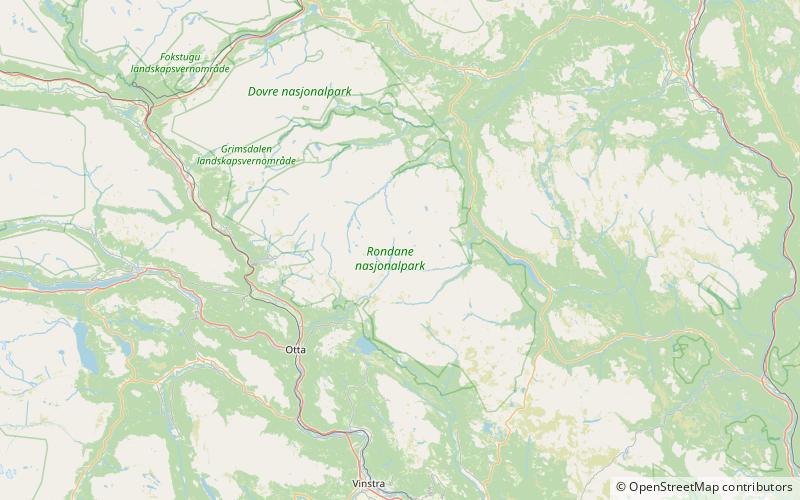 svartnuten park narodowy rondane location map