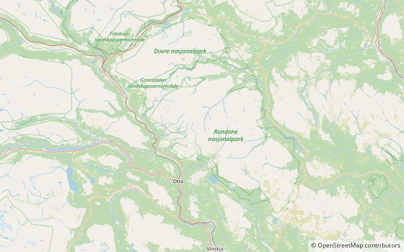 indre brakdalshoe parque nacional rondane location map
