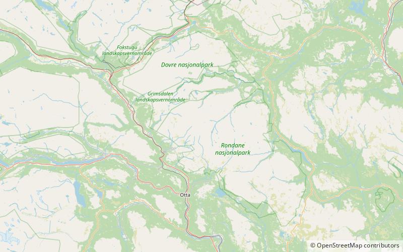 grahoe park narodowy rondane location map