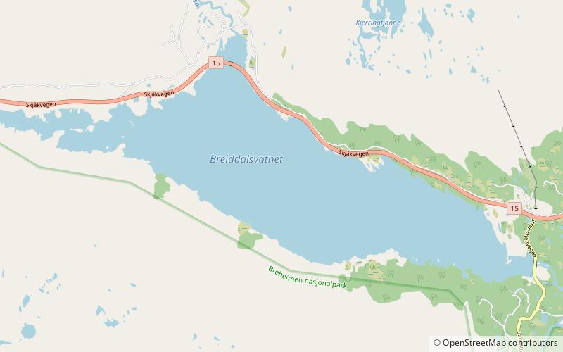 Breiddalsvatnet location map