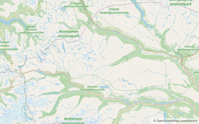 buakollen reinheimen nationalpark location map