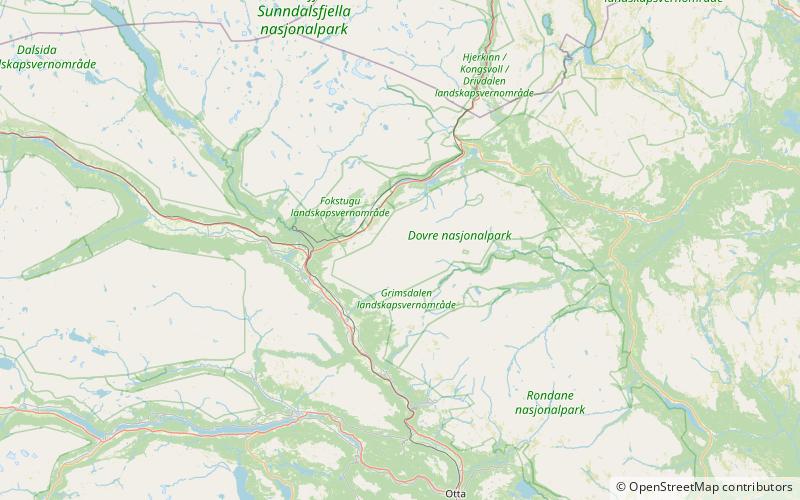 storhoe dovre nationalpark location map