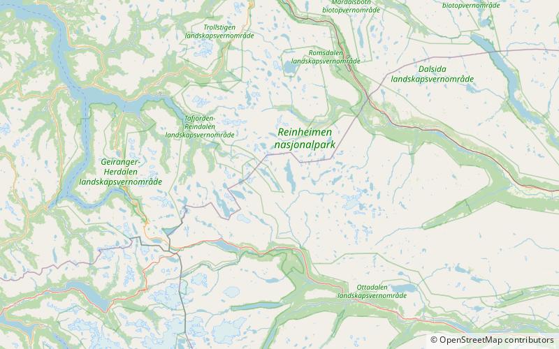 vetldalseggi park narodowy reinheimen location map