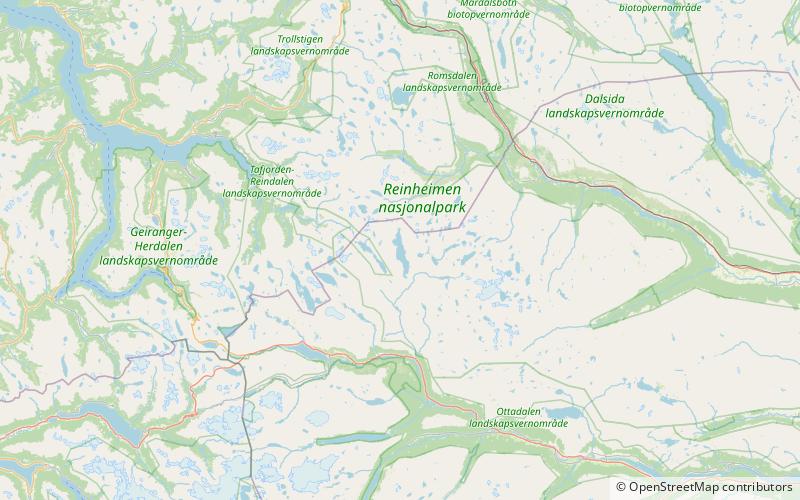 tordsvatnet park narodowy reinheimen location map