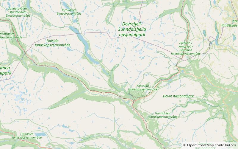 bjornahoi parc national de dovrefjell sunndalsfjella location map
