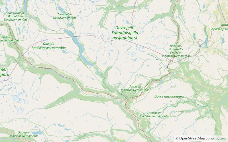 hatten dovrefjell sunndalsfjella national park location map