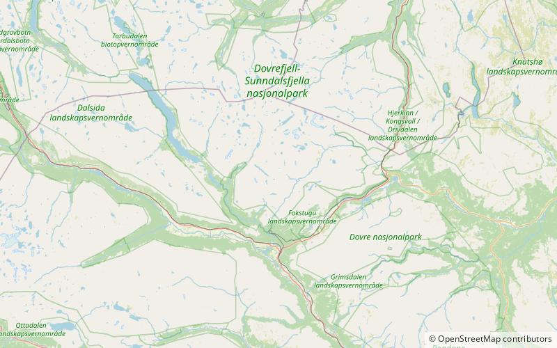 mjogsjooksli park narodowy dovrefjell location map