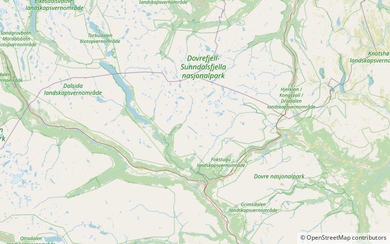mjogsjohoi dovrefjell sunndalsfjella nationalpark location map