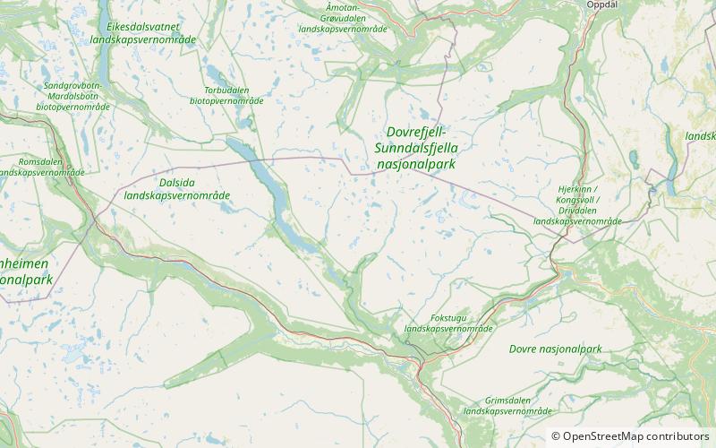vesltverratinden parque nacional dovrefjell sunndalsfjella location map