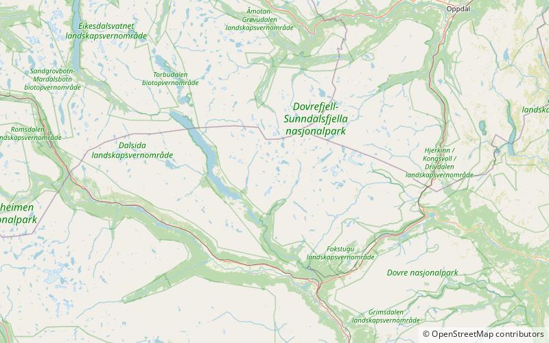 stortverratinden park narodowy dovrefjell location map