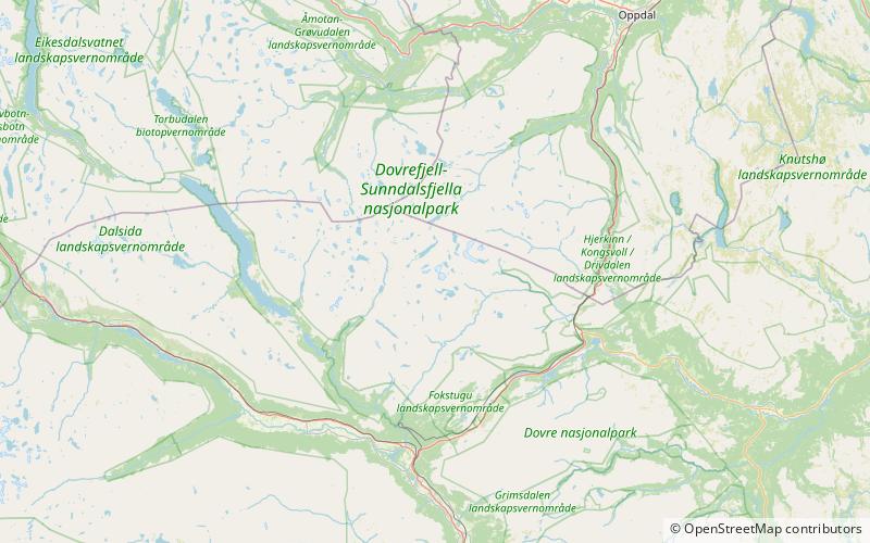 svanatindene park narodowy dovrefjell location map