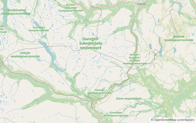 bruri dovrefjell sunndalsfjella national park location map