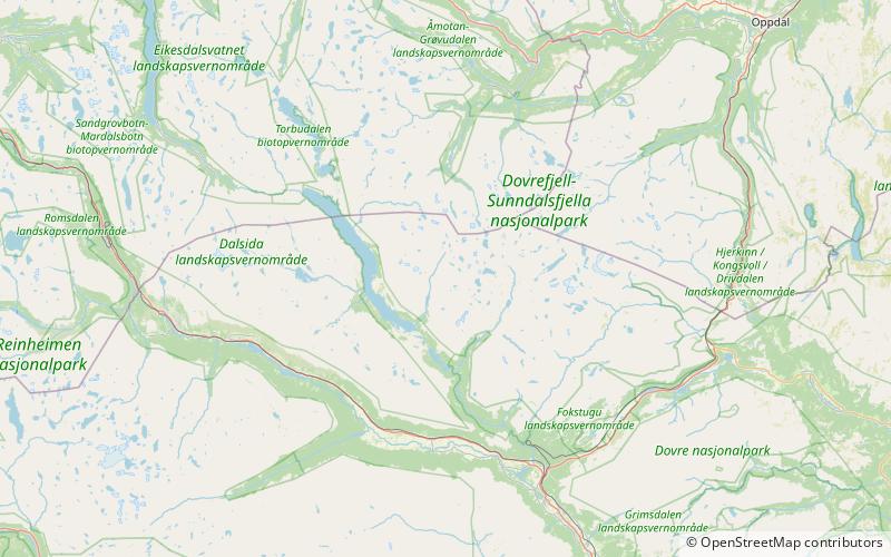hogtunga park narodowy dovrefjell location map
