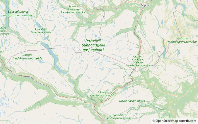 nordre svanatinden dovrefjell sunndalsfjella national park location map