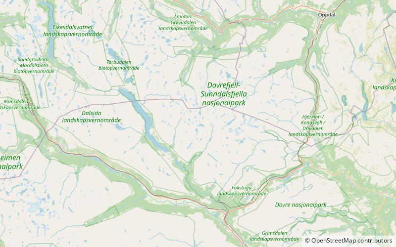 lagvasstinden dovrefjell sunndalsfjella national park location map