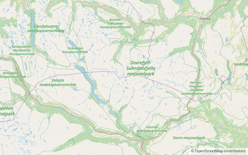 grovudalstinden dovrefjell sunndalsfjella national park location map