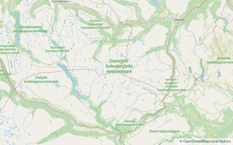 skuleggen dovrefjell sunndalsfjella national park location map
