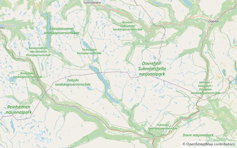 sondre svarthamaren park narodowy dovrefjell location map