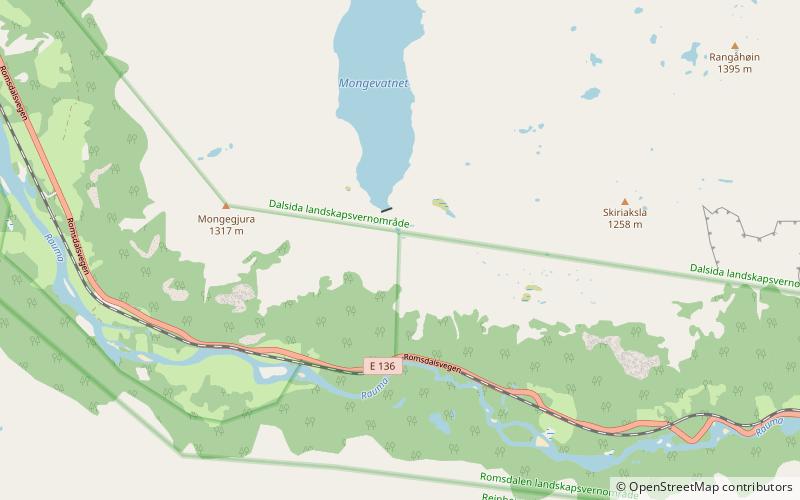 Mongefossen location map