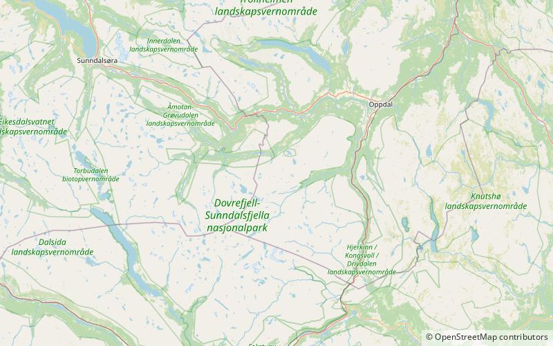 svartdalskollen parque nacional dovrefjell sunndalsfjella location map