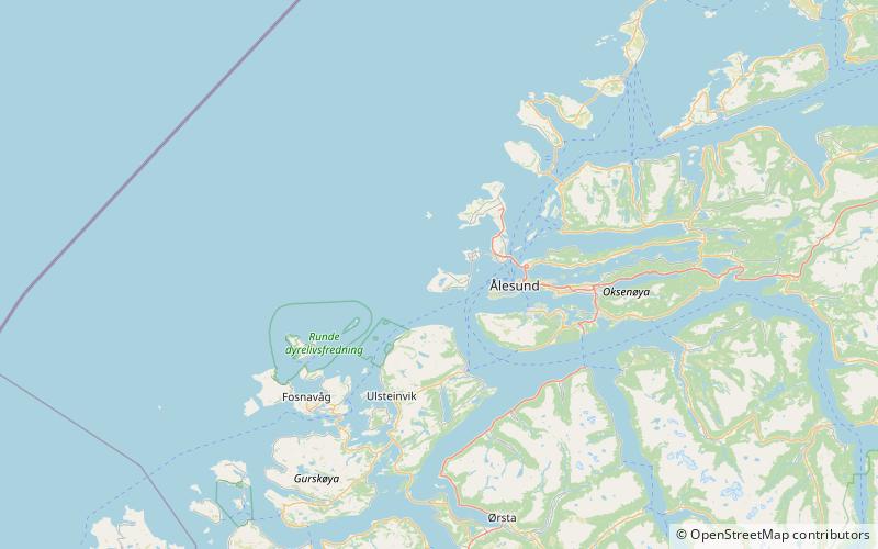 Alnes Lighthouse location map