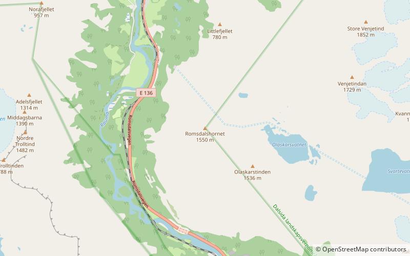 Romsdalshornet location map