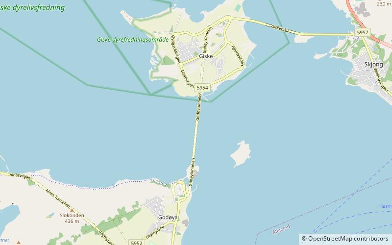 Godøy Tunnel location map