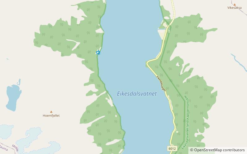 Eikesdalsvatnet location map