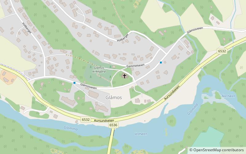 Glåmos Church location map