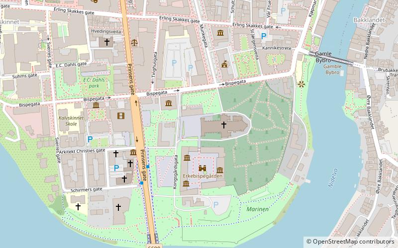 Nidaros Cathedral West Front location map