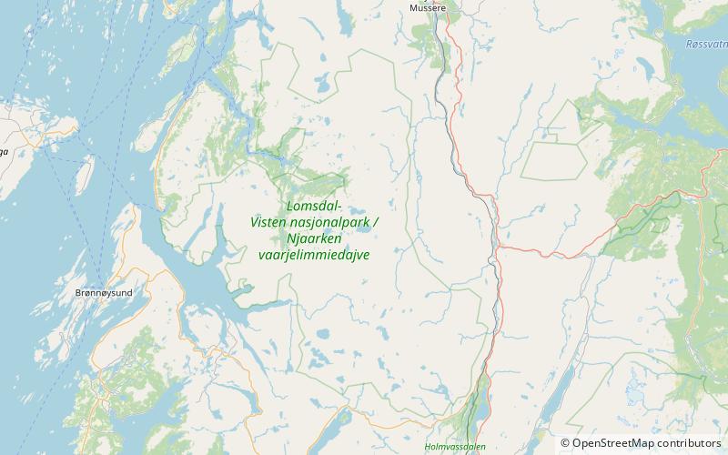 sore vistvatnet parc national de lomsdal visten location map
