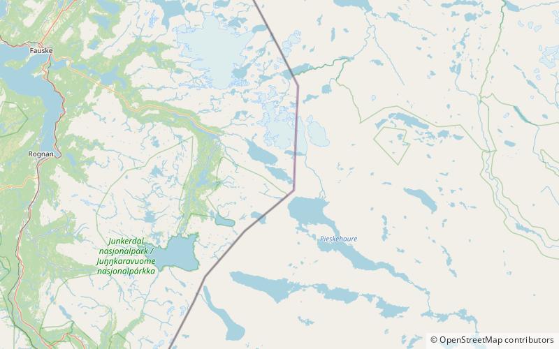 Muorkkejávrre location map