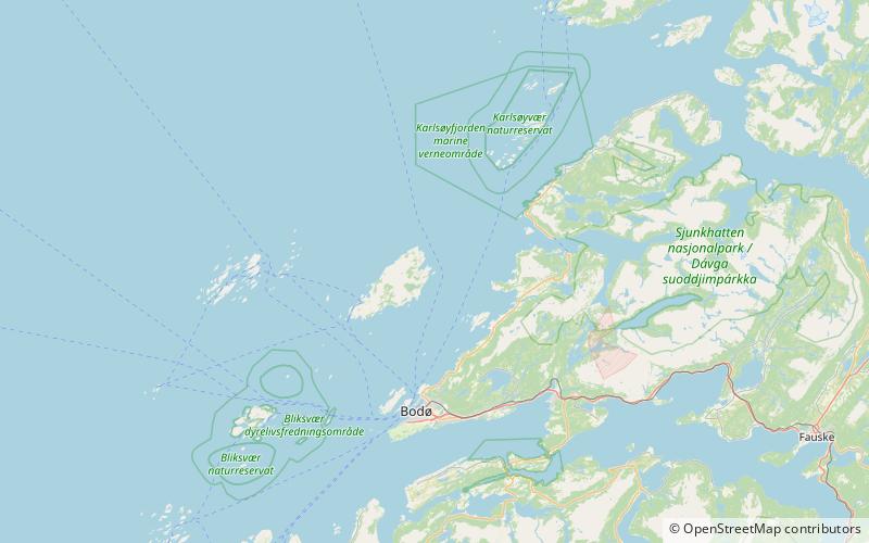 Bjørnøy Lighthouse location map