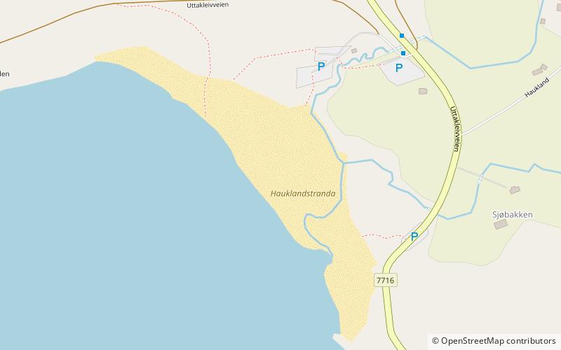 Haukland beach location map