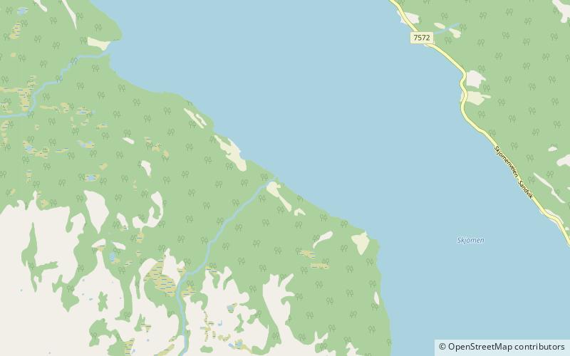 Skjomen location map