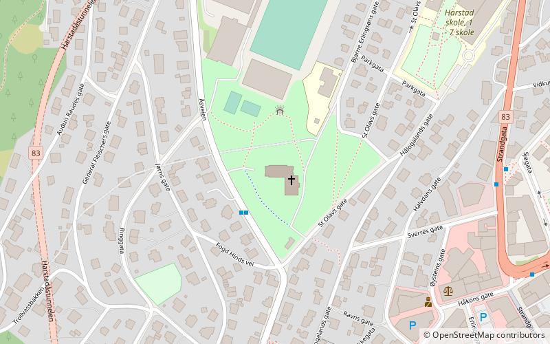 Harstad Church location map