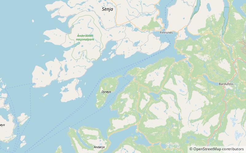 Dyrøy Bridge location map