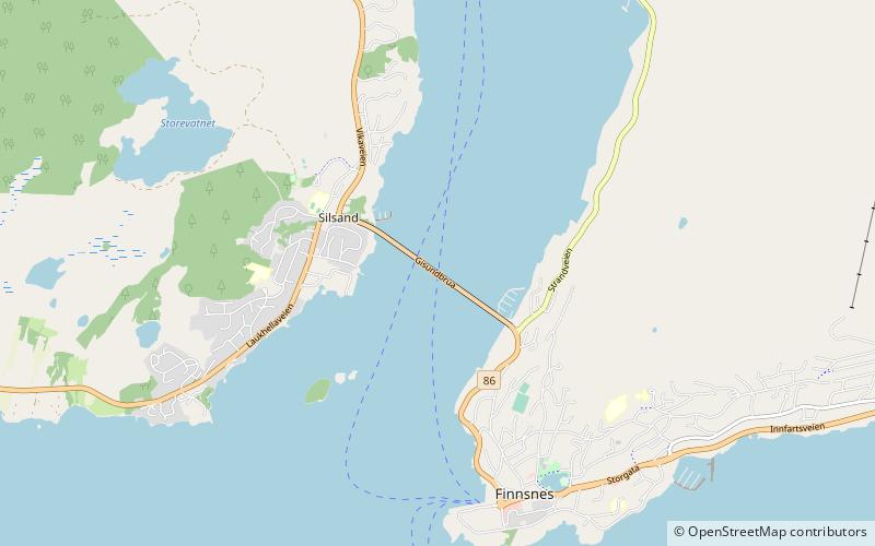 Gisund Bridge location map