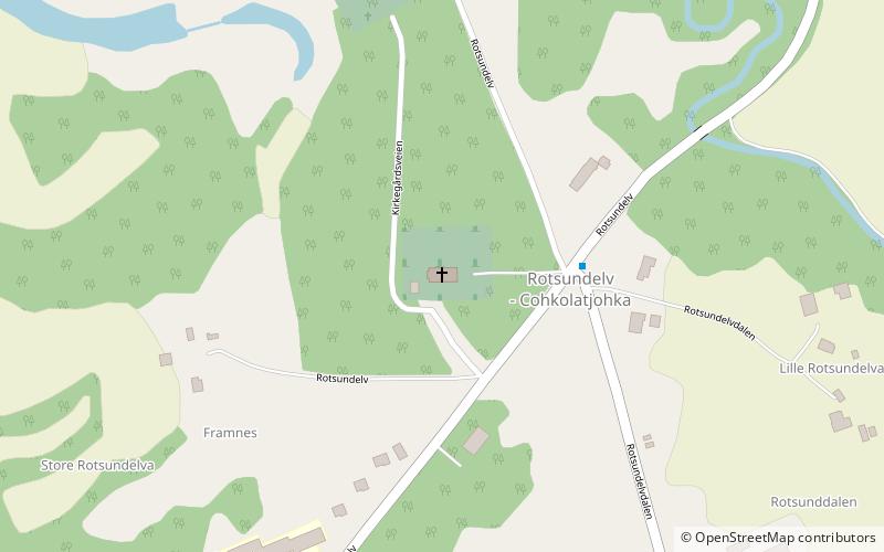 Rotsund Chapel location map