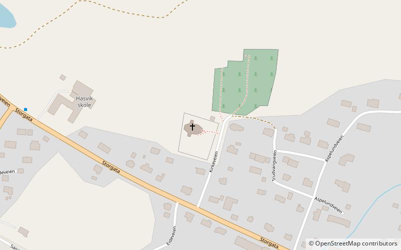 Hasvik Church location map