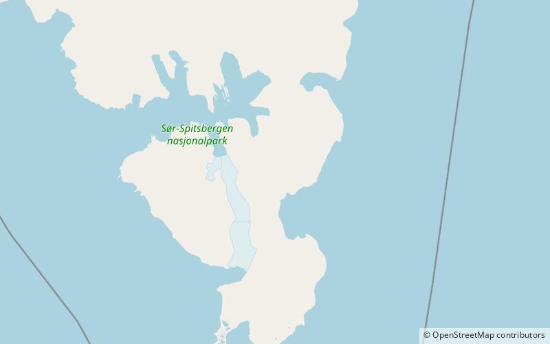 oydebreen sor spitsbergen national park location map