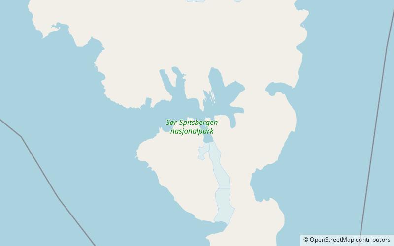 traunkammen sor spitsbergen nationalpark location map