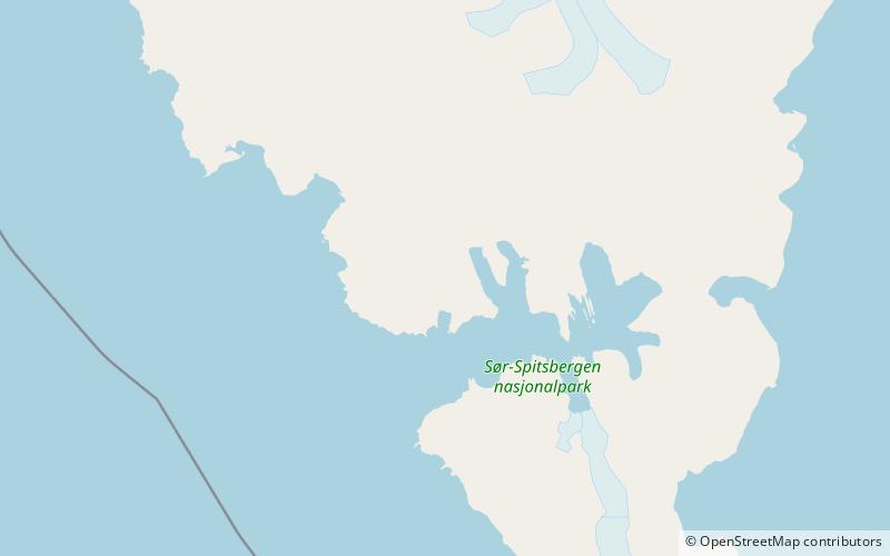 hansbreen parque nacional sor spitsbergen location map