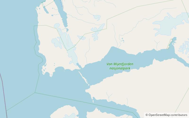 kolfjellet park narodowy nordenskiold land location map