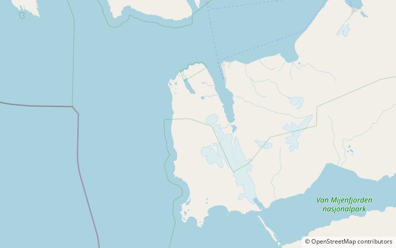 linnebreen nordenskiold land nationalpark location map