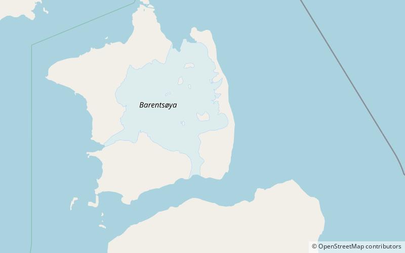 hubnerbreen isla de barents location map