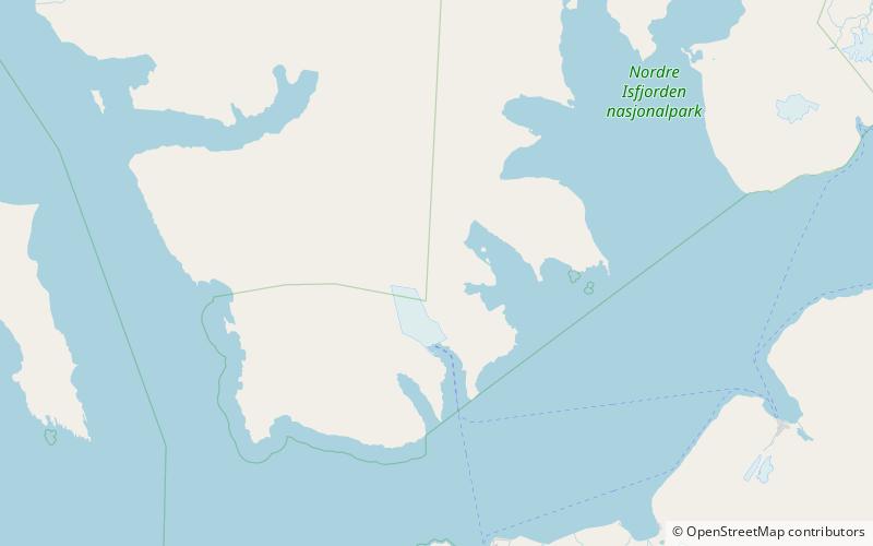 nansenbreen nordre isfjorden nationalpark location map